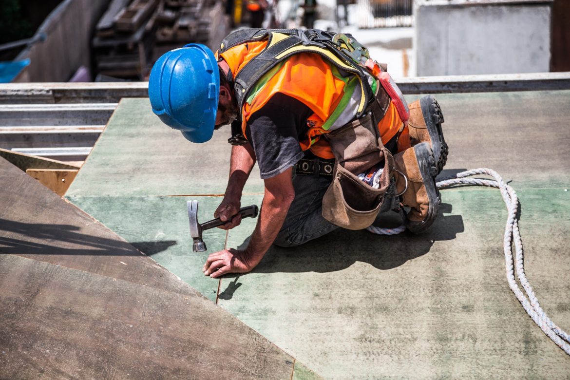 man on building site